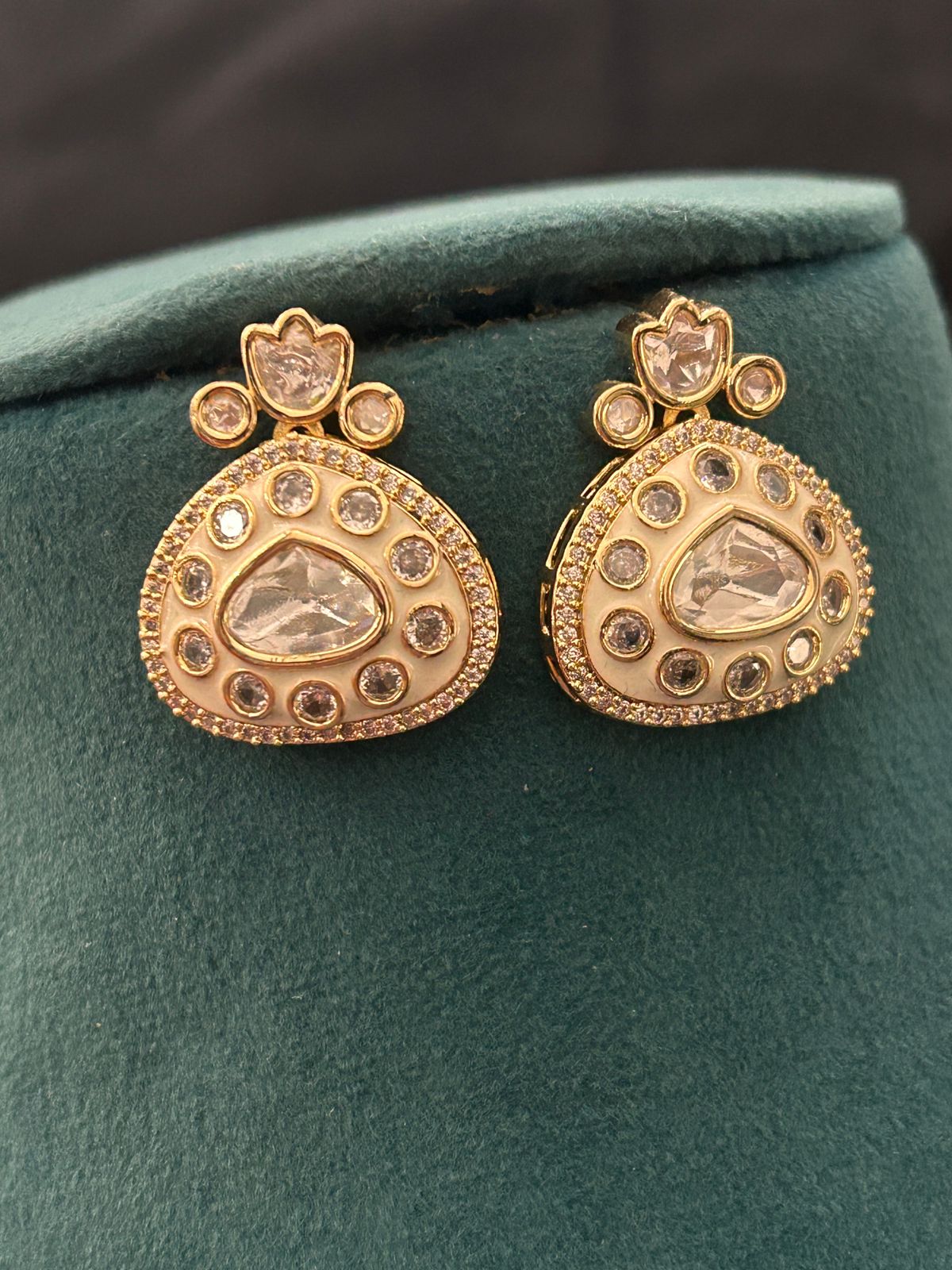 Royal Kundan Pearl Drop Necklace Set with Earrings